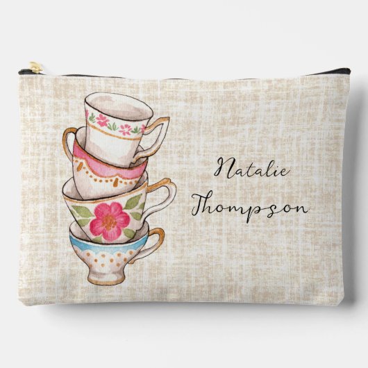 Pochette À Accessoires Terre rustique arrière - plan peint à la main art  (Recto)