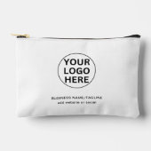 Pochette À Accessoires Texte et logo personnalisés l Promotionnels noir e (Recto)