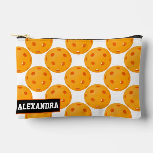 Pochette À Accessoires Texte personnalisé Pickleball Gold Medal Dinker (Recto)