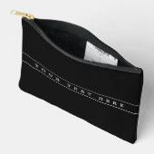 Pochette À Accessoires Texte Simple Et Bandes Minces (Ouvrir)