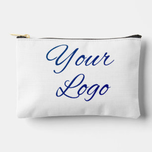 Pochette À Accessoires texte simple minimal ajoutez votre logo/dessin ici