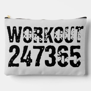 Pochette À Accessoires Texte usé et rayé Workout 247365 noir