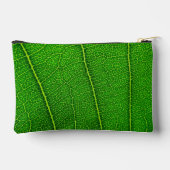 Pochette À Accessoires Texture de feuille verte abstraite (Verso)