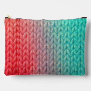 Pochette À Accessoires Texture de point de tricot dans des couleurs dégra