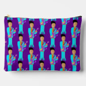 Pochette À Accessoires The Purple Pixie – Patterned Zipper Accessory Pouc (Recto)