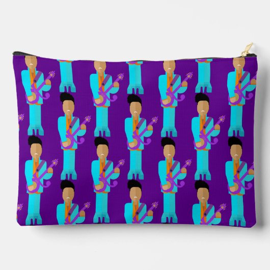 Pochette À Accessoires The Purple Pixie – Patterned Zipper Accessory Pouc (Verso)