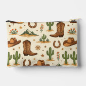 Pochette À Accessoires Thème de pays occidental avec cactus (Verso)
