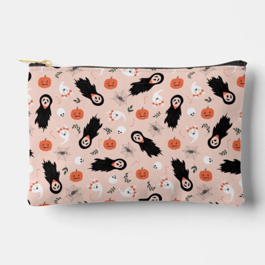 Pochette À Accessoires Thème d'Halloween mignon et Éffrayant (Recto)