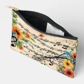 Pochette À Accessoires Thème musical floral (Ouvrir)