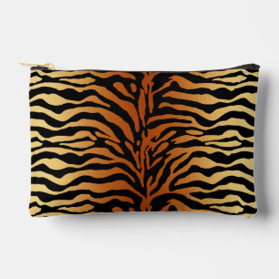 Pochette À Accessoires Tiger Stripes Poster de animal, Ambre, Noir et Tan
