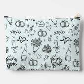 Pochette À Accessoires Tirage à main levée Doodle Vert Enterrement de vie (Verso)