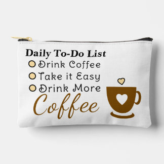Pochette À Accessoires To-do list coffee lovers white brown