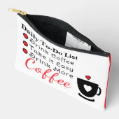 Pochette À Accessoires To-do list coffee lovers white red (Ouvrir)