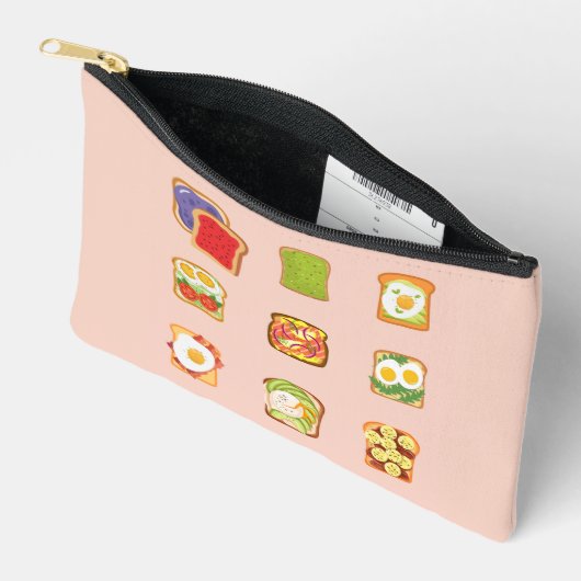 Pochette À Accessoires Toast Brunch (Ouvrir)