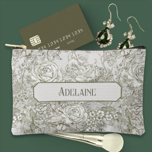 Pochette À Accessoires Toile Sépia Pâle