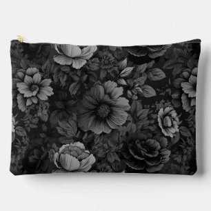 Pochette À Accessoires Tonalités assourdies de floral gris