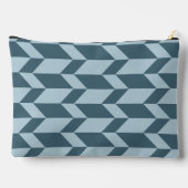 Pochette À Accessoires Tons Bleus Gras Deux Tons Flèche Chevron (Verso)