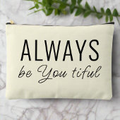 Pochette À Accessoires Toujours être vous mignon Citation l Neutre Noir S