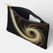 Pochette À Accessoires Tourbillon doré sur fond noir (Ouvrir)