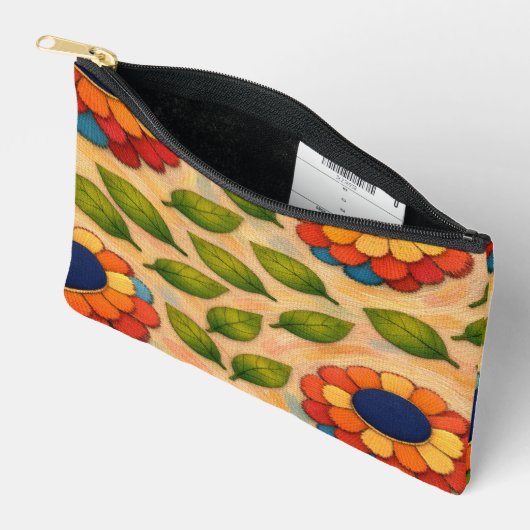 Pochette À Accessoires Tourbillon Floral (Ouvrir)