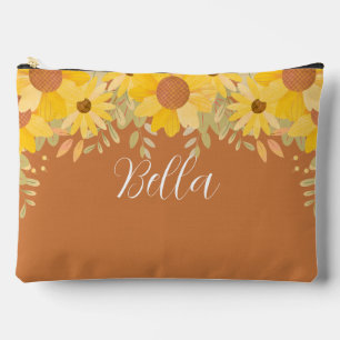 Pochette À Accessoires Tournesols en fleurs personnalisés 