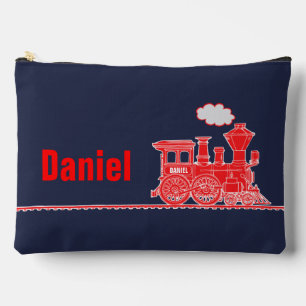 Pochette À Accessoires Train à vapeur rouge les enfants nomment trousse o