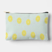 Pochette À Accessoires Tranches de citron jaune sur bleu (Recto)