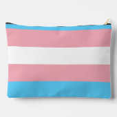 Pochette À Accessoires Transgender pride flag with text (Verso)