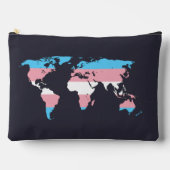 Pochette À Accessoires Transgender pride world map (Recto)