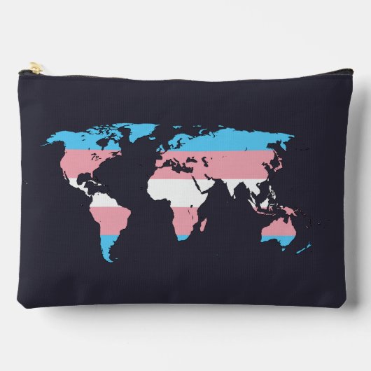 Pochette À Accessoires Transgender pride world map  (Recto)