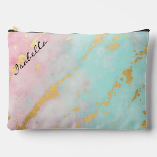 Pochette À Accessoires Trendy Blush Pink Soft Mint Gold Luxury Collection
