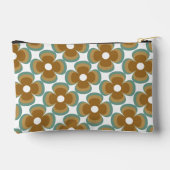Pochette À Accessoires Trendy Teal Caramel Retro Groovy Flowers Seamless (Verso)