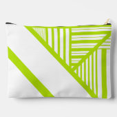 Pochette À Accessoires Triangle en Lime Vert et Blanc (Verso)