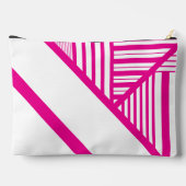 Pochette À Accessoires Triangle en Magenta et Blanc (Verso)