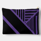 Pochette À Accessoires Triangle rayures en violet et noir (Verso)