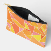 Pochette À Accessoires Triangles orange (Ouvrir)