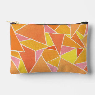 Pochette À Accessoires Triangles orange