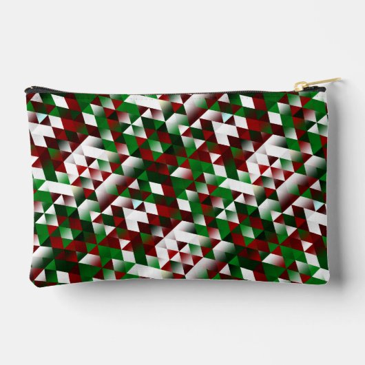 Pochette À Accessoires Triangles rouge et vert (Verso)