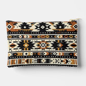 Pochette À Accessoires Tribal géométrique ton terrestre (Verso)