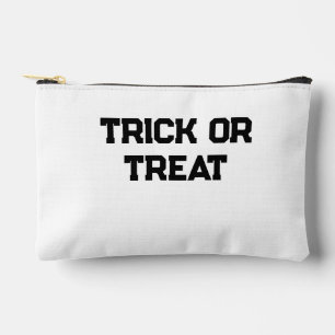 Pochette À Accessoires Trick ou. Traiter Halloween éffrayant noir simple 