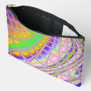 Pochette À Accessoires Tripante Groovy Vibrant Art Numérique Fractal Abst
