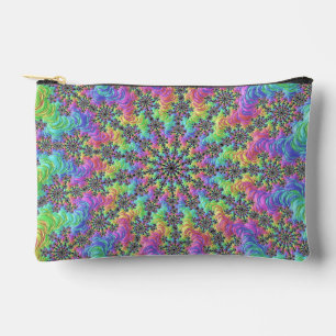 Pochette À Accessoires Trippy coloré Super éclat fractal