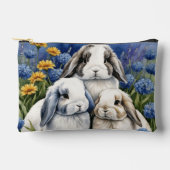 Pochette À Accessoires Trois petits lapins de lop (Recto)