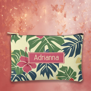 Pochette À Accessoires Tropical floral jaune