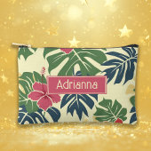 Pochette À Accessoires Tropical floral jaune