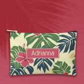 Pochette À Accessoires Tropical floral jaune