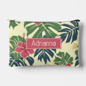 Pochette À Accessoires Tropical floral jaune (Recto)