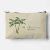 Pochette À Accessoires Tropical Palm Tree Girls Trip Personnalisé Moderne (Recto)