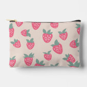 Pochette À Accessoires Trousse crayons fraise avec nom (Recto)