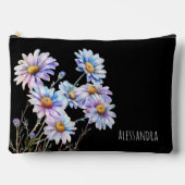 Pochette À Accessoires Trousse de Maquillage Fleurie Personnalisée Daisy (Recto)